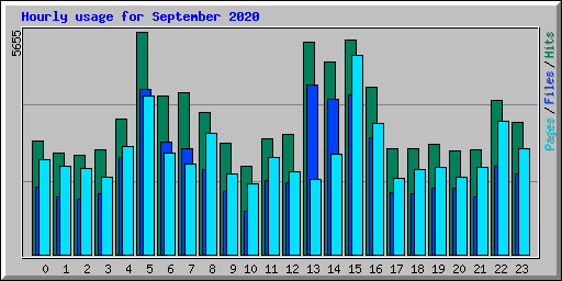 Hourly usage for September 2020