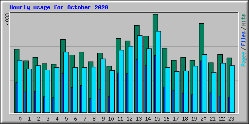 Hourly usage for October 2020